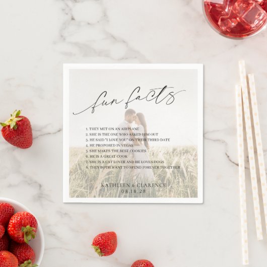 Klassieke zwart-wit foto Elegante bruiloft Servet (Insitu)