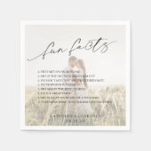 Klassieke zwart-wit foto Elegante bruiloft Servet (Voorkant)