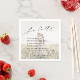 Klassieke zwart-wit foto elegante trouw servet