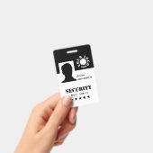 Klassieke zwart-wit foto logo code template badge (Handheld)