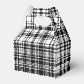  Klassieke zwart-wit geblokt  Bedankdoosjes (Achterkant)