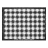 Klassieke  zwart-wit, gepersonaliseerd tafelkleed (Voorkant (Horizontaal))