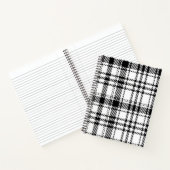  Klassieke zwart-wit geruit  Notitieboek (Binnen)