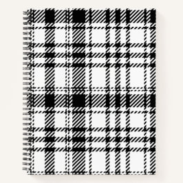 Klassieke zwart-wit geruit  Notitieboek