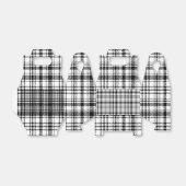 Klassieke zwart-wit geruite stof Bedankdoosjes (Uitgevouwen)