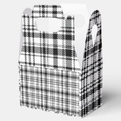 Klassieke zwart-wit geruite stof Bedankdoosjes (Geopend)