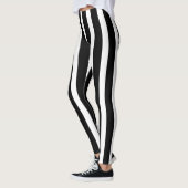 Klassieke zwart-wit gestreepte stijlvol leggings (Links)