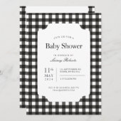 Klassieke Zwart-Wit Gingham Plaid Checkerboard Kaart (Voorkant / Achterkant)