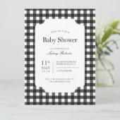 Klassieke Zwart-Wit Gingham Plaid Checkerboard Kaart (Staand voorkant)