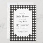 Klassieke Zwart-Wit Gingham Plaid Checkerboard Kaart (Voorkant)