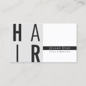 Klassieke zwart-wit haarstyliste visitekaartje (Voorkant)