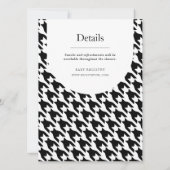 Klassieke zwart-wit Houndstooth geometrische Kaart (Achterkant)