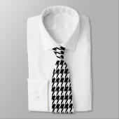 Klassieke zwart-wit Houndstooth Stropdas (Gebonden)