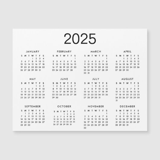 Klassieke zwart-wit kalender 2025 (Voorkant)