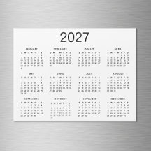 Klassieke zwart-wit kalender 2025