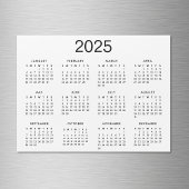 Klassieke zwart-wit kalender 2025