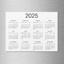 Klassieke zwart-wit kalender 2025