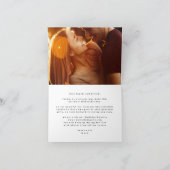 Klassieke zwart-wit kalligrafie bruiloft bedankkaart (Binnen)