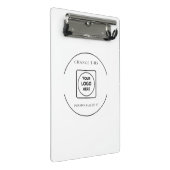 Klassieke zwart-wit logo mini klembord (Schuin)