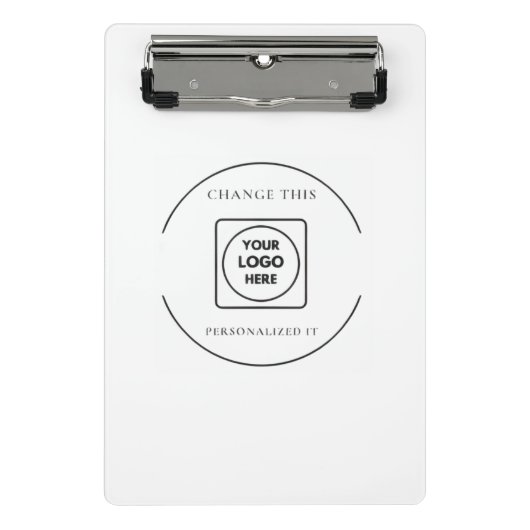 Klassieke zwart-wit logo mini klembord (Voorkant)