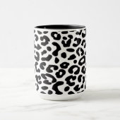 Klassieke zwart-wit luipaardprint mok (Midden)