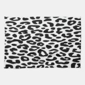 Klassieke zwart-wit luipaardprint theedoek (Horizontaal)