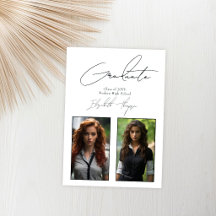 Klassieke Zwart-Wit Moderne Graduation Party