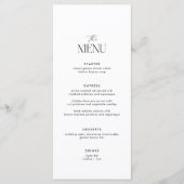 Klassieke zwart-wit oude geld bruiloft menu (Voorkant)