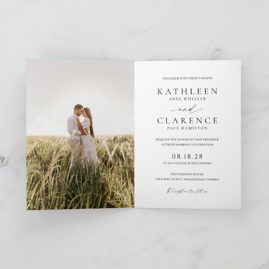 Klassieke Zwart-Wit QR Code Elegant Huwelijk (Binnen)