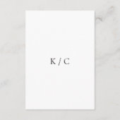 Klassieke Zwart-Wit QR-code Elegante Trouwdag Informatiekaartje (Achterkant)