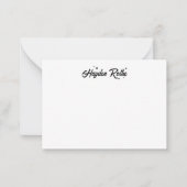 Klassieke zwart-wit retro kalligrafie notitiekaartje (Voorkant)