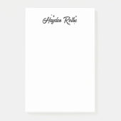 Klassieke zwart-wit retro kalligrafie post-it® notes (Voorkant)