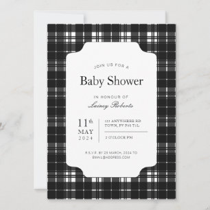 Klassieke zwart-wit Robertson Plaid Check Kaart