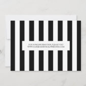 Klassieke zwart-wit strepen save the date (Achterkant)