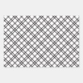 Klassieke zwart-wit Tartan Plaid Inpakpapier Vel (Voorkant 2)