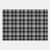 Klassieke zwart-wit Tartan Plaid Inpakpapier Vel (Voorkant)