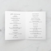 Klassieke zwart-wit tijdloze bruiloft programma (Binnen)