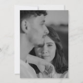 Klassieke zwart-wit tijdloze bruiloft save the date (Achterkant)