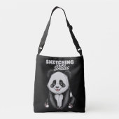 Klassieke zwart-wit tijdloze panda crossbody tas (Achterkant)
