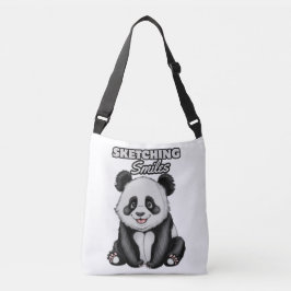 Klassieke zwart-wit tijdloze panda crossbody tas