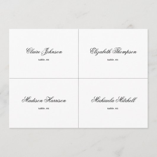 Klassieke Zwart-Wit Trouwplaatskaart DIY Kaart (Voorkant)