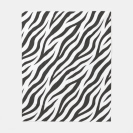 Klassieke zwart-wit zebra streep fleece deken