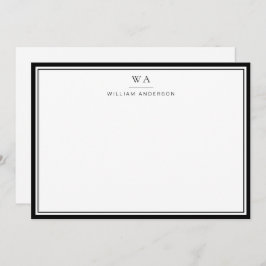 Klassieke zwart-witbriefje notitiekaartje