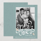 Klassieke zwart-witfilter foto Kerstkaart (Voorkant / Achterkant)