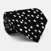 Klassieke zwart-witkleuren stropdas (Opgerold)
