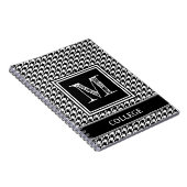 Klassieke zwart-witte hoornmond notitieboek (Rechterzijde)