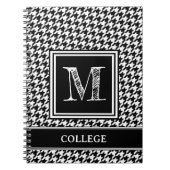 Klassieke zwart-witte hoornmond notitieboek (Voorkant)