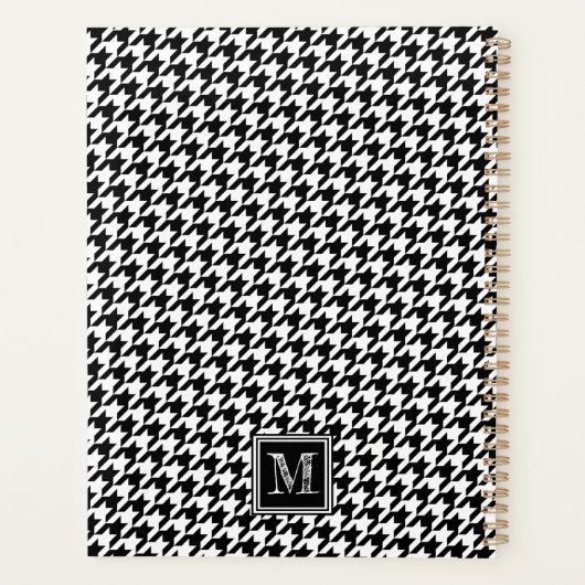 Klassieke zwart-witte hoornmond planner (Achterkant)