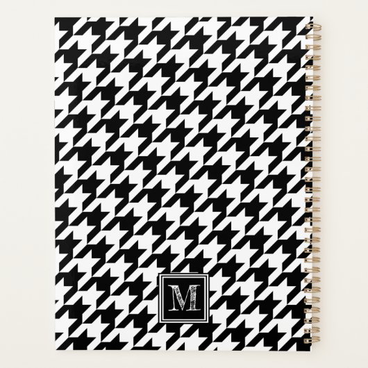 Klassieke zwart-witte hoornmond planner (Achterkant)