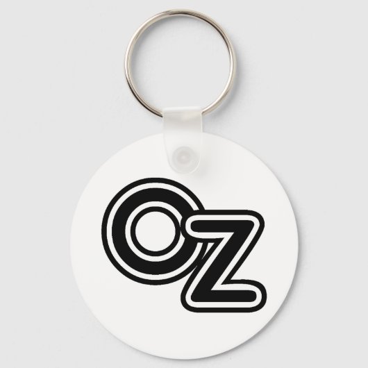 Klassieke zwart-witte tovenaar van Oz-sprookje Sleutelhanger (Voorkant)